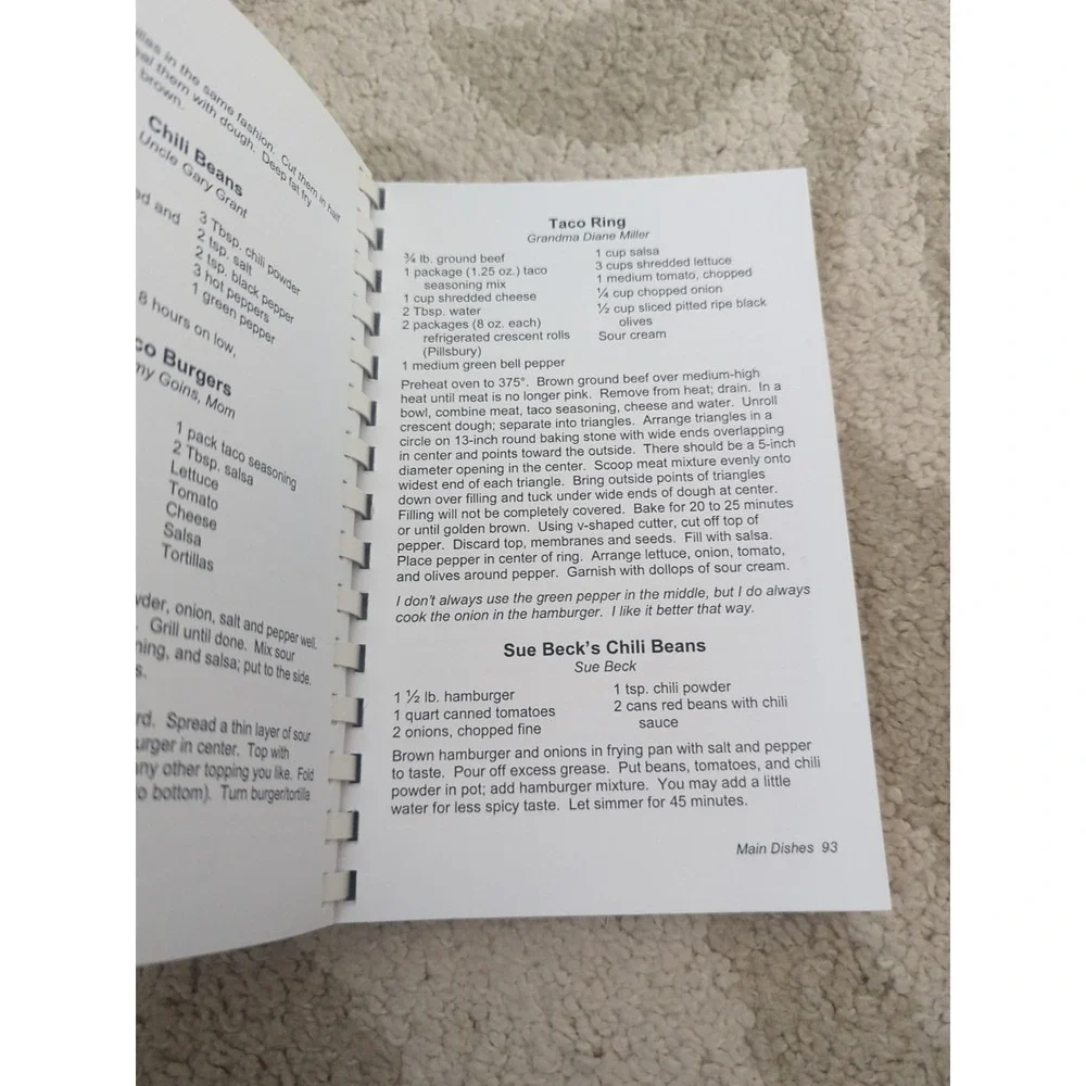 Collection Of Recipes Jessica Goins Lexington, NC Spiral Cookbook 2006‎